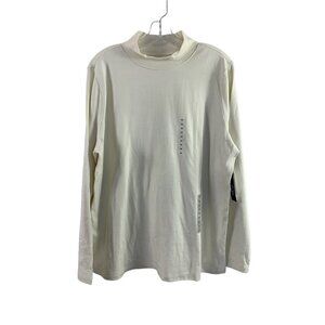 Made For Life Women's Ivory Mock Neck Top